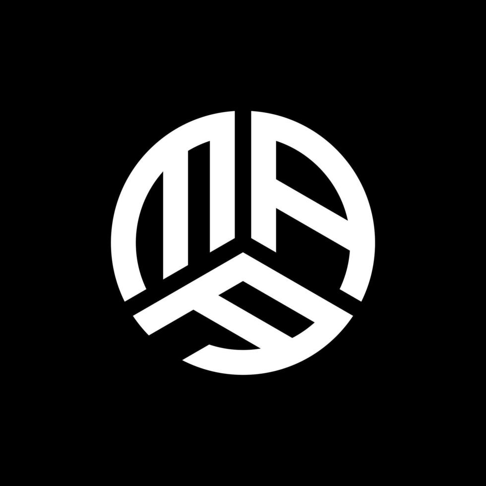 PrintMAA letter logo design on black background. MAA creative initials letter logo concept. MAA letter design. vector