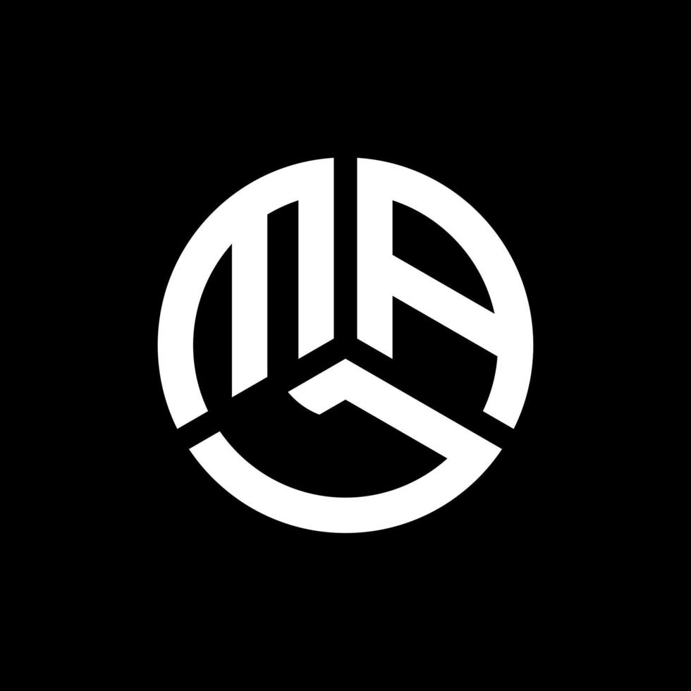 MAL letter logo design on black background. MAL creative initials letter logo concept. MAL letter design. vector