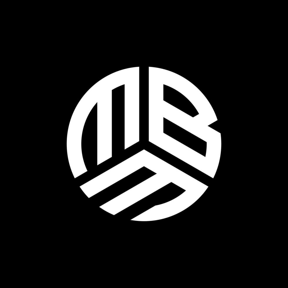 MBM letter logo design on black background. MBM creative initials letter logo concept. MBM letter design. vector
