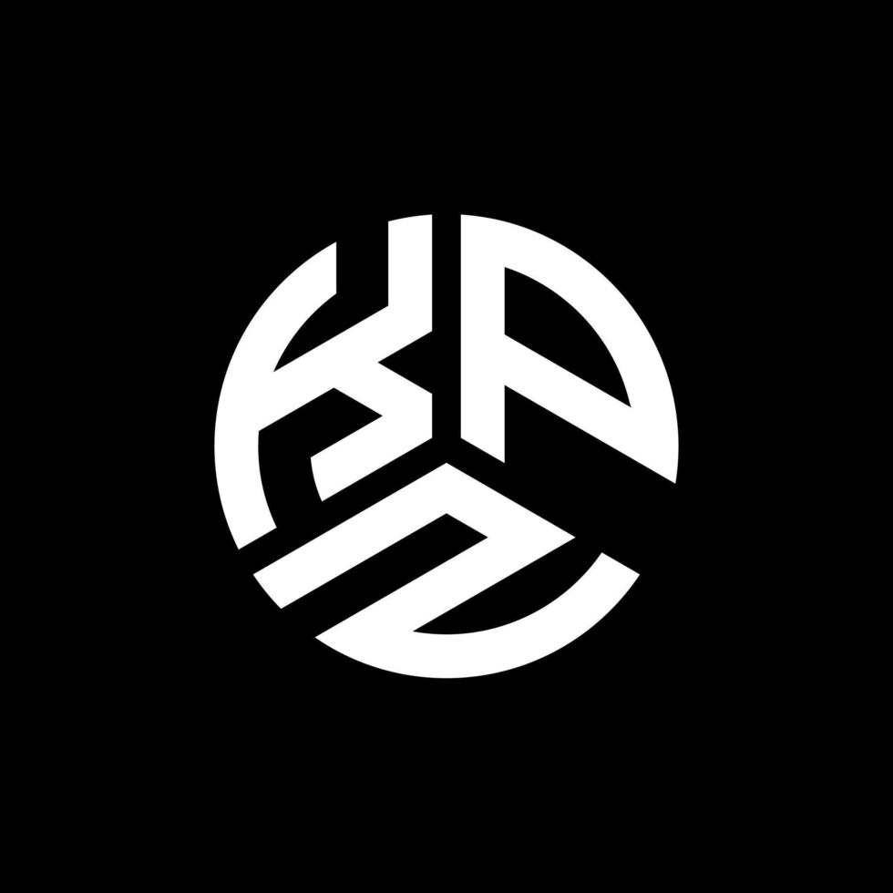 PrintKPZ letter logo design on black background. KPZ creative initials letter logo concept. KPZ letter design. vector