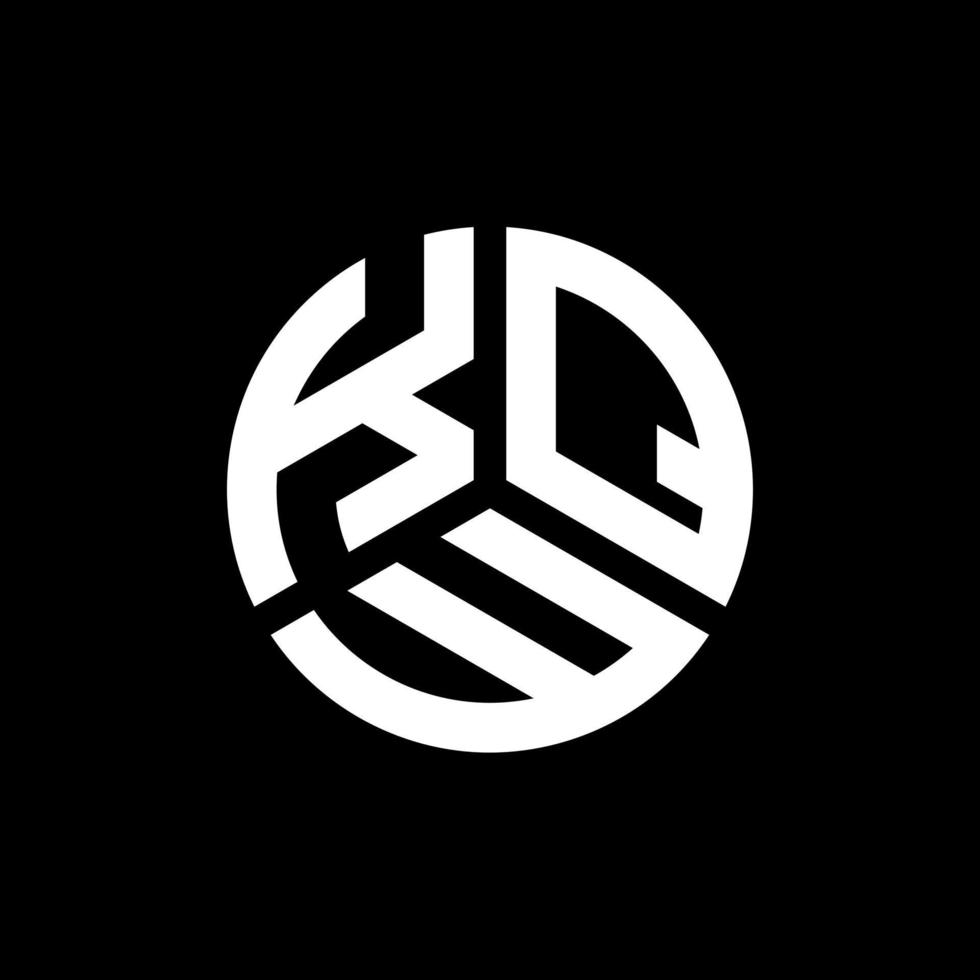 PrintKQW letter logo design on black background. KQW creative initials letter logo concept. KQW letter design. vector