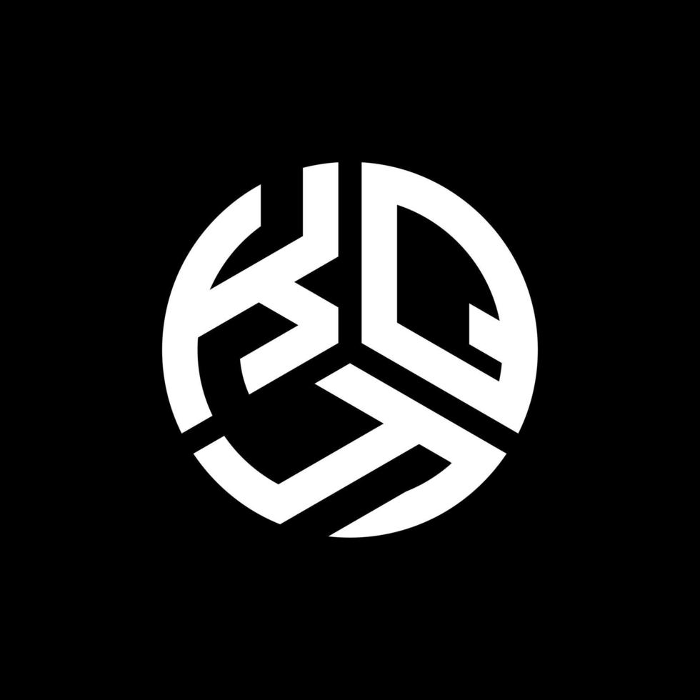 PrintKQY letter logo design on black background. KQY creative initials letter logo concept. KQY letter design. vector