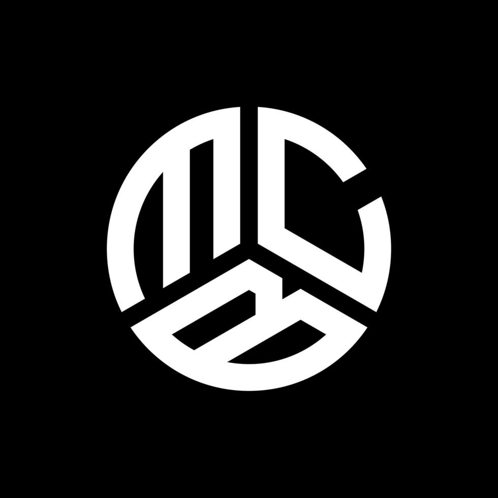 MCB letter logo design on black background. MCB creative initials letter logo concept. MCB letter design. vector