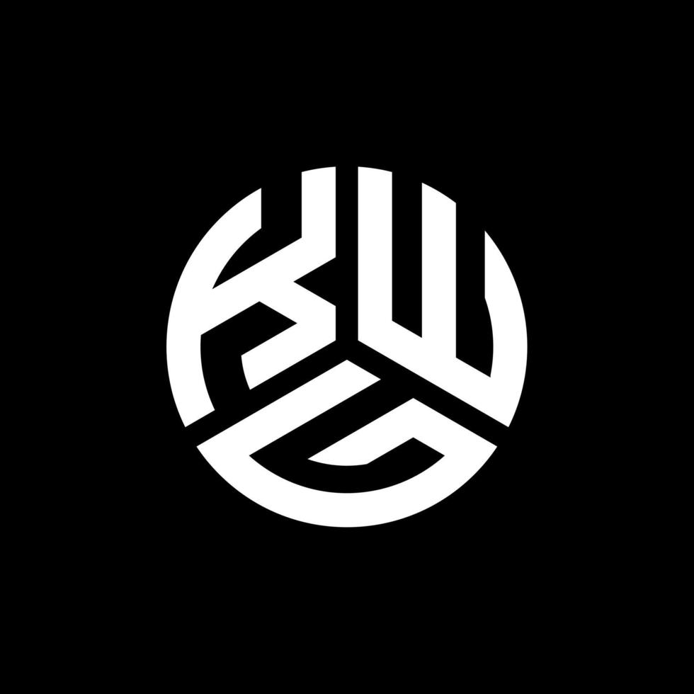 diseño de logotipo de letra printkwg sobre fondo negro. concepto de logotipo de letra de iniciales creativas kwg. diseño de letras kwg. vector