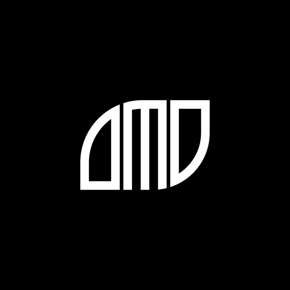 diseño de logotipo de letra omo sobre fondo negro. concepto de logotipo de letra de iniciales creativas omo. diseño de letras omo. vector