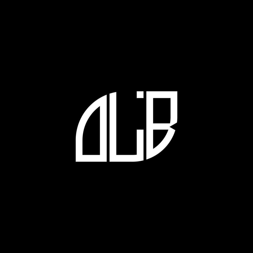 diseño de letras olb. diseño de logotipo de letras olb sobre fondo negro. concepto de logotipo de letra de iniciales creativas olb. diseño de letras olb. diseño de logotipo de letras olb sobre fondo negro. o vector