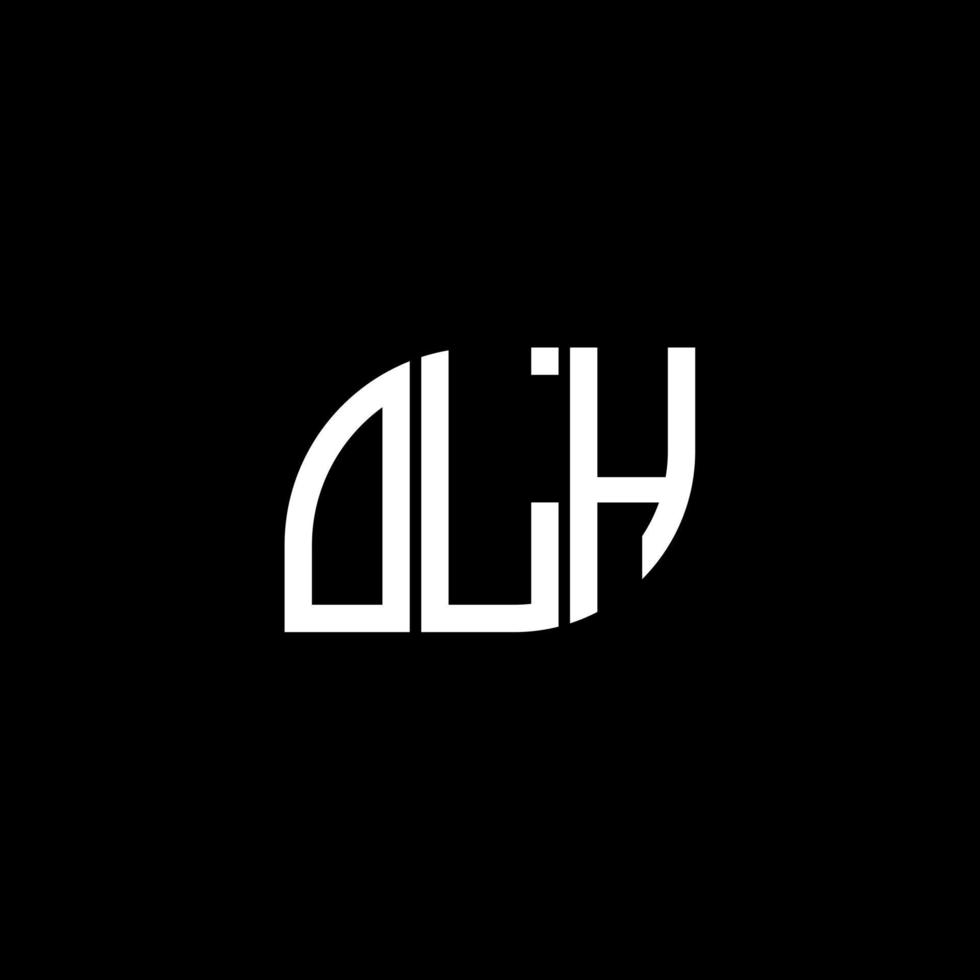 OLH letter design.OLH letter logo design on BLACK background. OLH creative initials letter logo concept. OLH letter design.OLH letter logo design on BLACK background. O vector