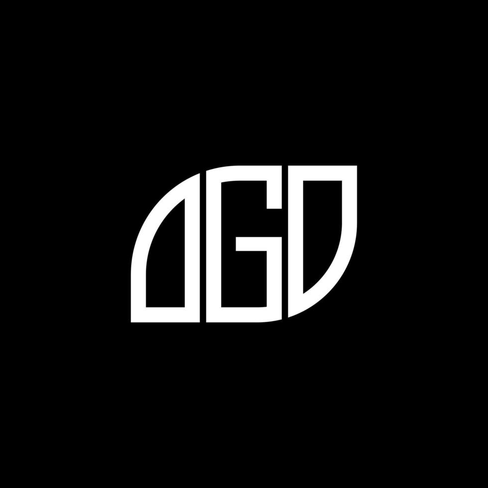 OGO letter logo design on BLACK background. OGO creative initials letter logo concept. OGO letter design. vector