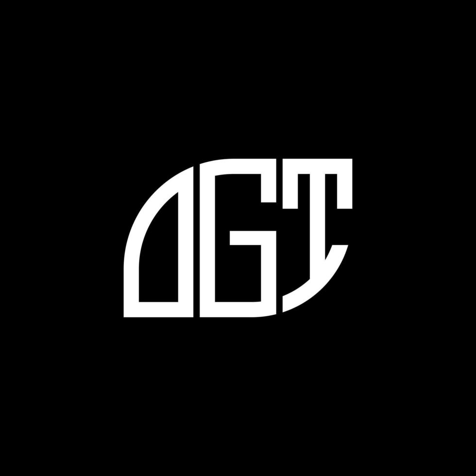 OGT letter design.OGT letter logo design on BLACK background. OGT creative initials letter logo concept. OGT letter design.OGT letter logo design on BLACK background. O vector