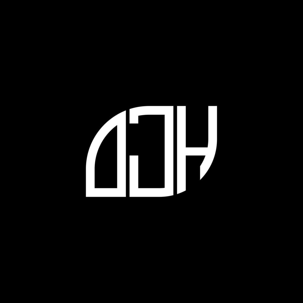 OJH letter design.OJH letter logo design on BLACK background. OJH creative initials letter logo concept. OJH letter design.OJH letter logo design on BLACK background. O vector