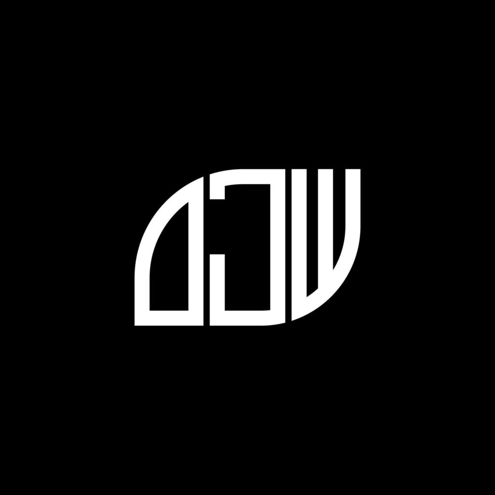 OJW letter design.OJW letter logo design on BLACK background. OJW creative initials letter logo concept. OJW letter design.OJW letter logo design on BLACK background. O vector