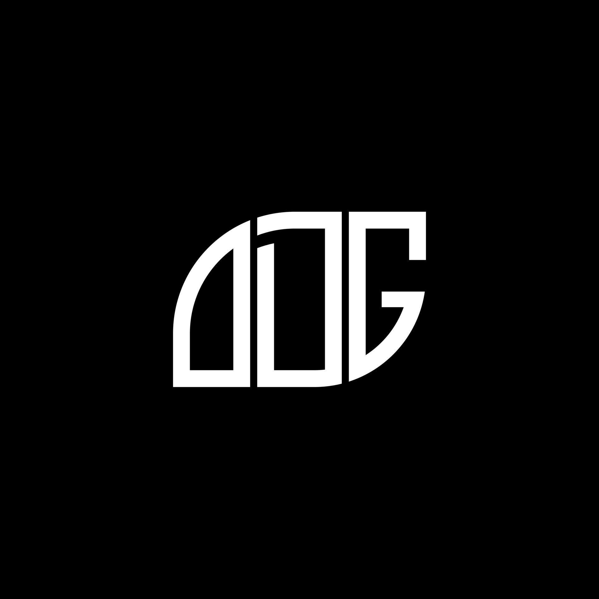 ODG letter logo design on BLACK background. ODG creative initials ...