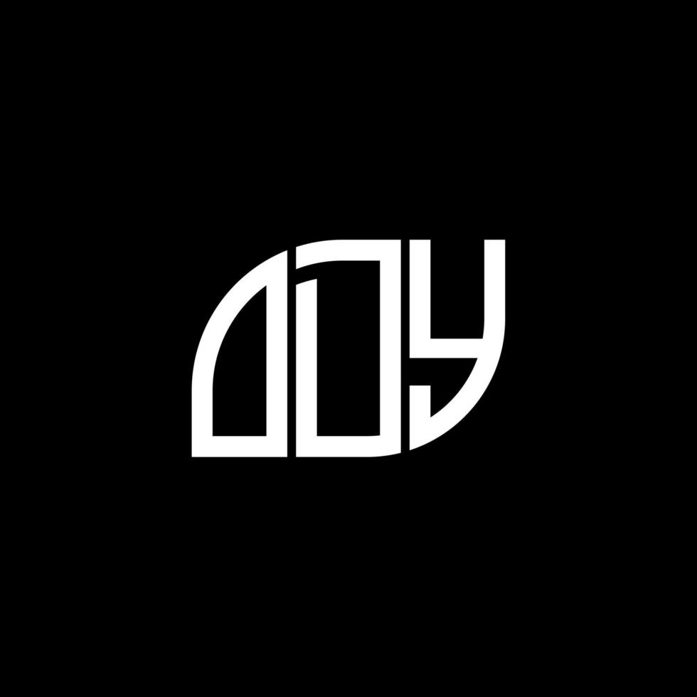 diseño de logotipo de letra ody sobre fondo negro. ody creative iniciales carta logo concepto. diseño de letras ody. vector