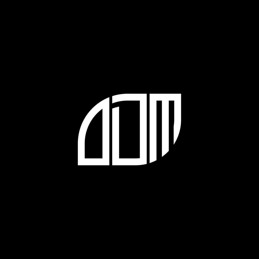 . diseño de letras odm. diseño de logotipo de letras odm sobre fondo negro. concepto de logotipo de letra de iniciales creativas de odm. diseño de letras odm. diseño de logotipo de letras odm sobre fondo negro. o vector