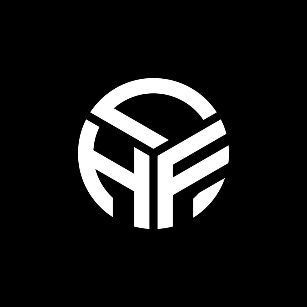 LHF letter logo design on black background. LHF creative initials letter logo concept. LHF letter design. vector