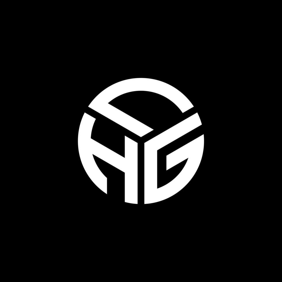 LHG letter logo design on black background. LHG creative initials letter logo concept. LHG letter design. vector