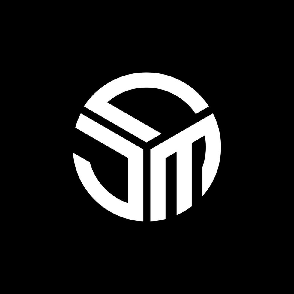 LJM letter logo design on black background. LJM creative initials letter logo concept. LJM letter design. vector
