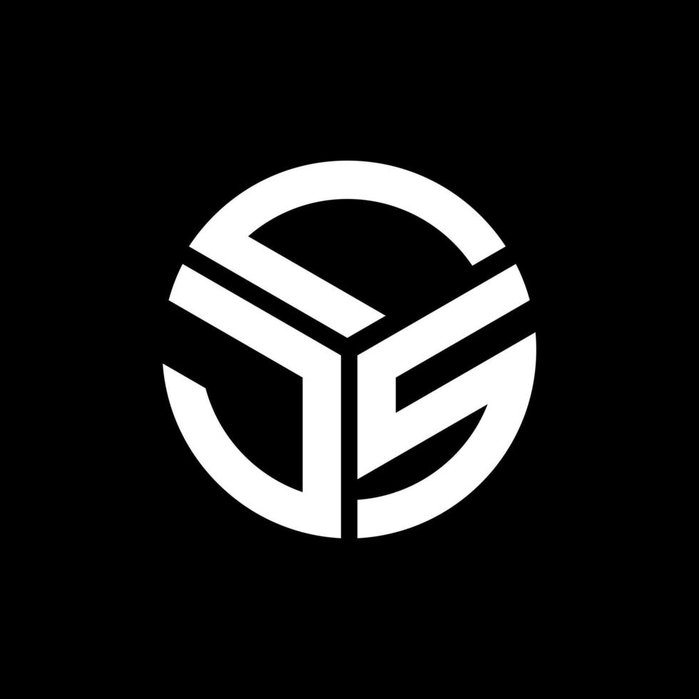 LJS letter logo design on black background. LJS creative initials letter logo concept. LJS letter design. vector