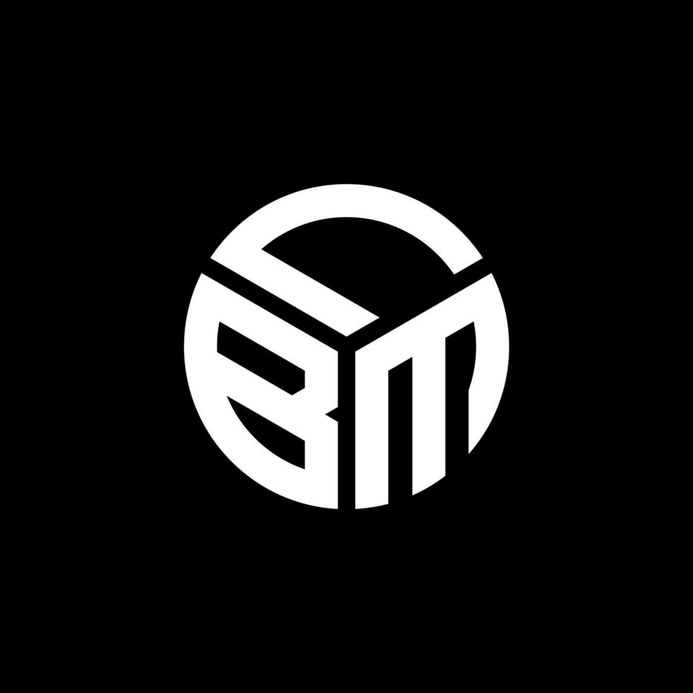 LBM letter logo design on black background. LBM creative initials letter logo concept. LBM letter design. vector