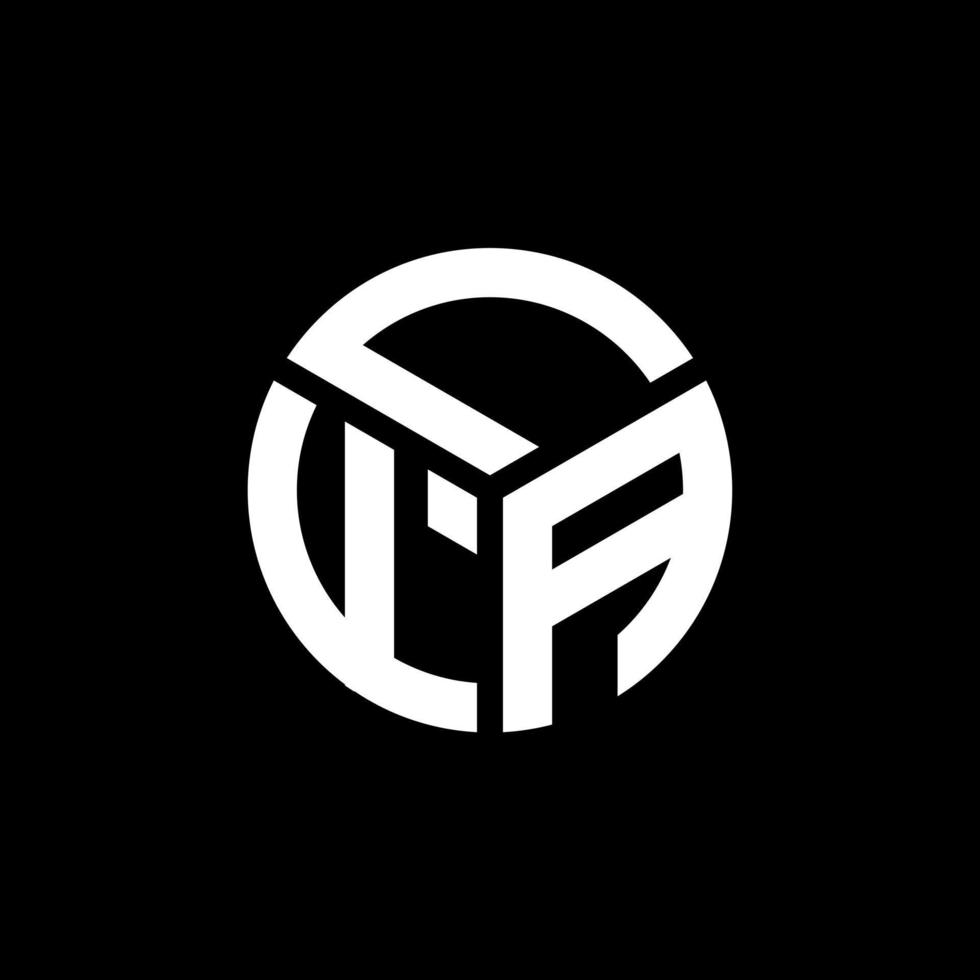 Diseño de logotipo de letra lfa sobre fondo negro. Concepto de logotipo de letra de iniciales creativas lfa. diseño de letra lfa. vector