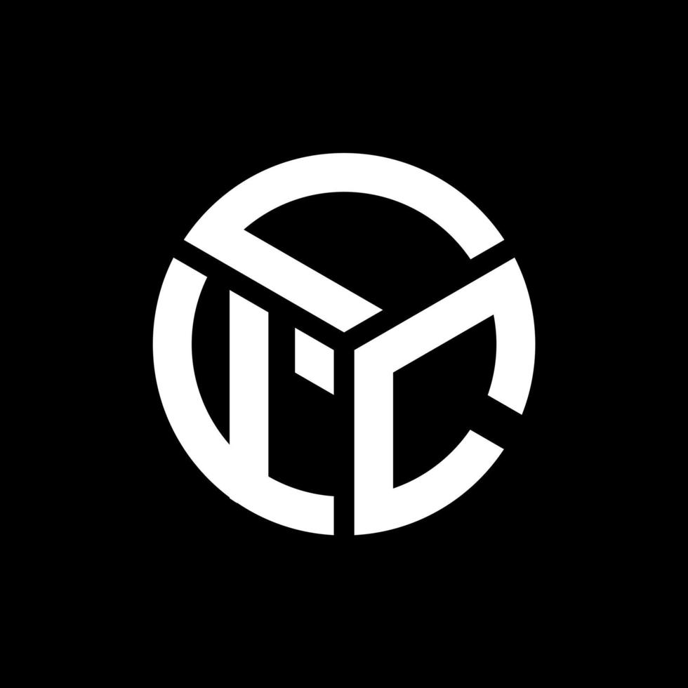 LFC letter logo design on black background. LFC creative initials