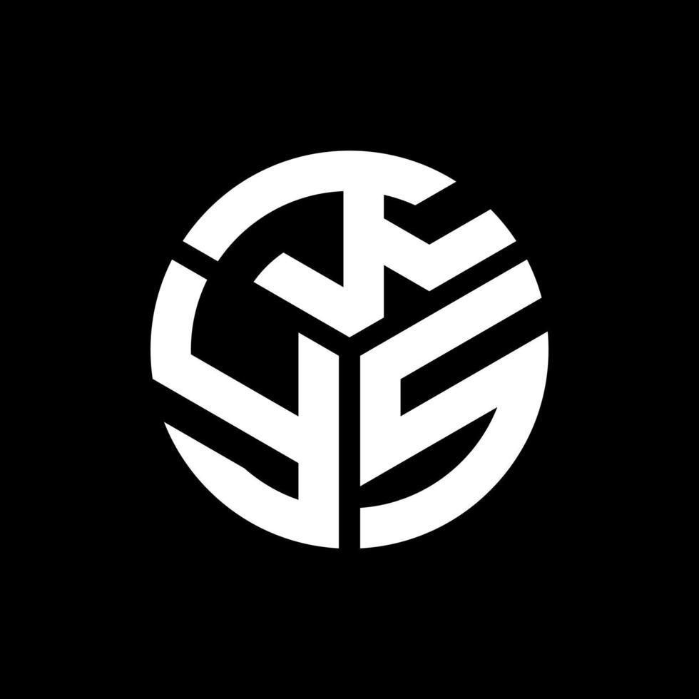 diseño del logotipo de la letra kys sobre fondo negro. concepto del logotipo de la letra de las iniciales creativas de kys. diseño de letras kys. vector