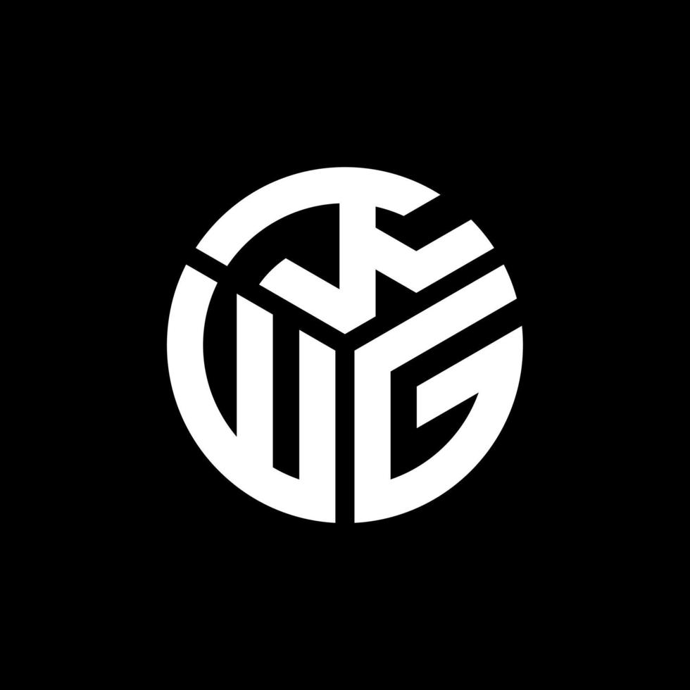 diseño de logotipo de letra kwg sobre fondo negro. concepto de logotipo de letra de iniciales creativas kwg. diseño de letras kwg. vector