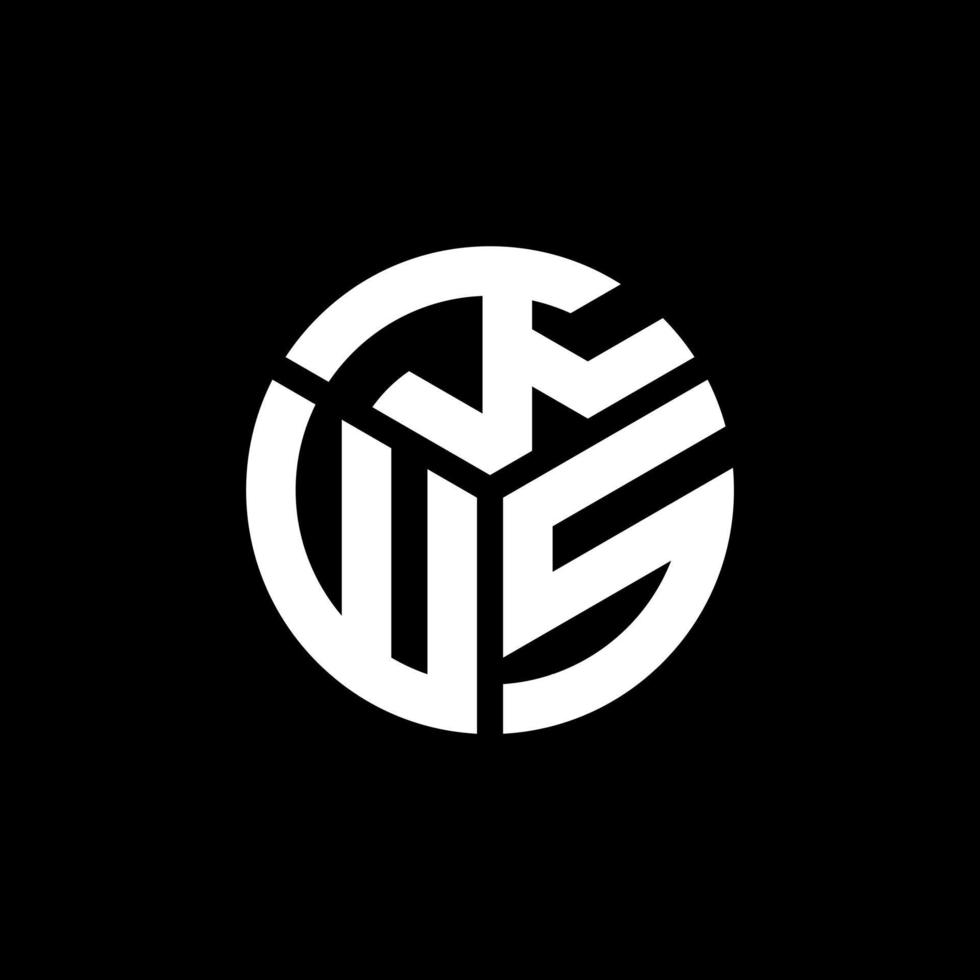 diseño de logotipo de letra kws sobre fondo negro. concepto de logotipo de letra de iniciales creativas kws. diseño de letras kws. vector