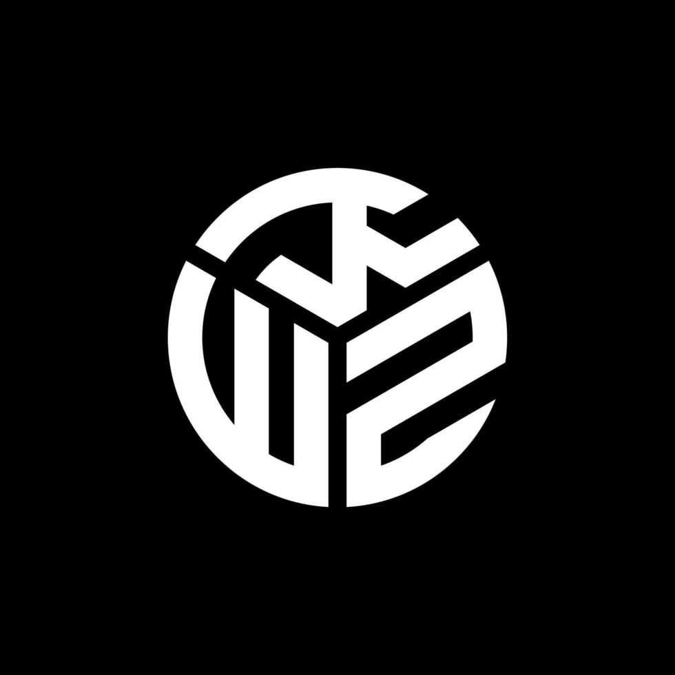 KWZ letter logo design on black background. KWZ creative initials letter logo concept. KWZ letter design. vector