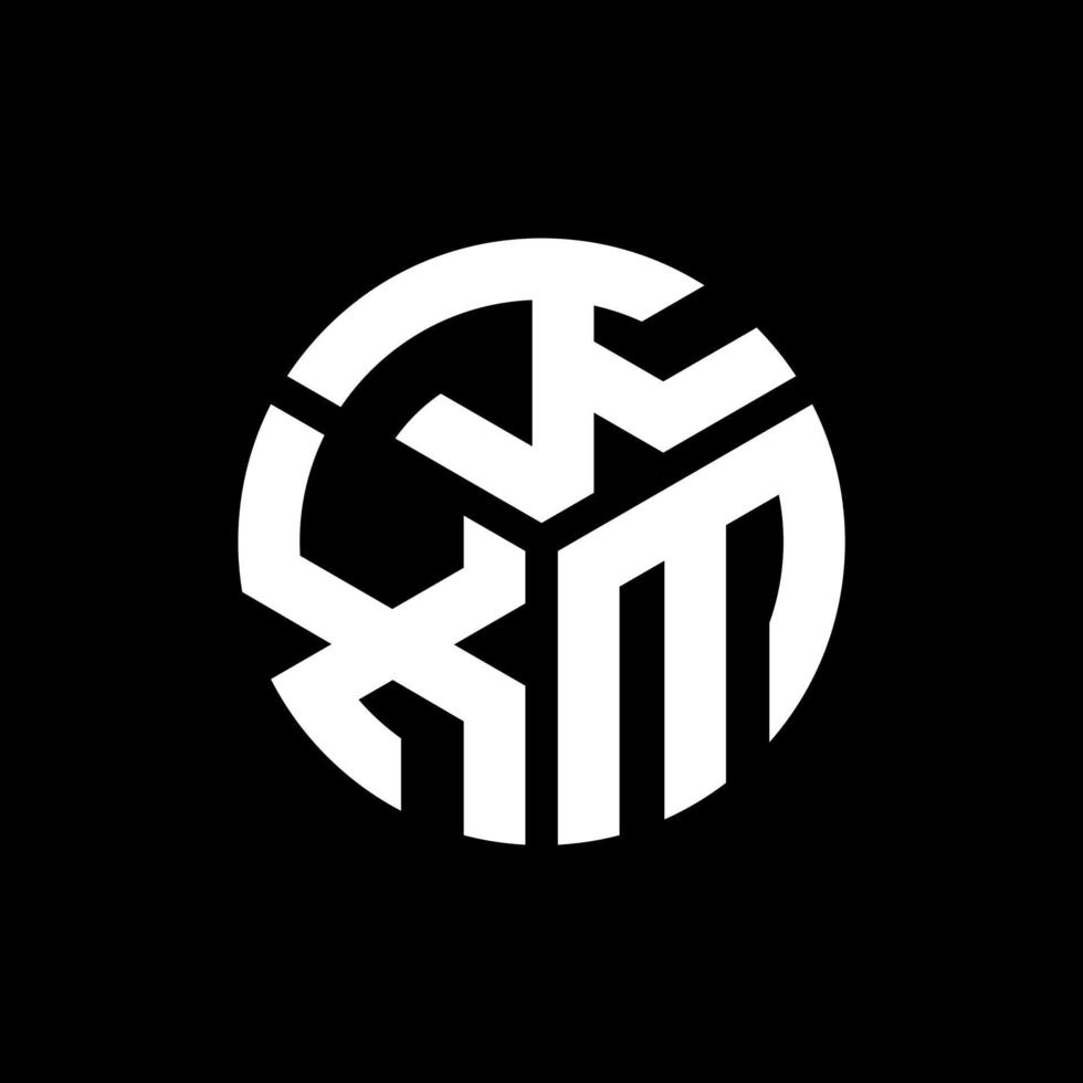 diseño del logotipo de la letra kxm sobre fondo negro. concepto de logotipo de letra de iniciales creativas kxm. diseño de letras kxm. vector