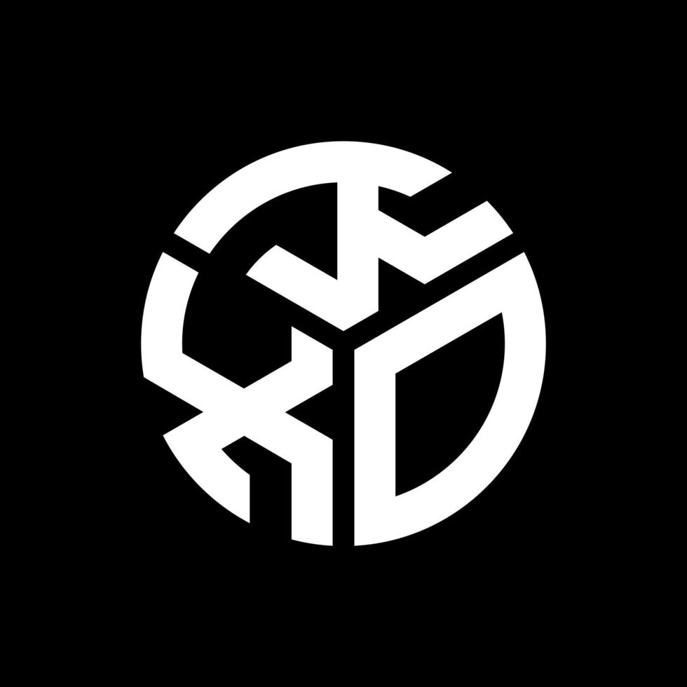 diseño del logotipo de la letra kxo sobre fondo negro. concepto de logotipo de letra inicial creativa kxo. diseño de letras kxo. vector