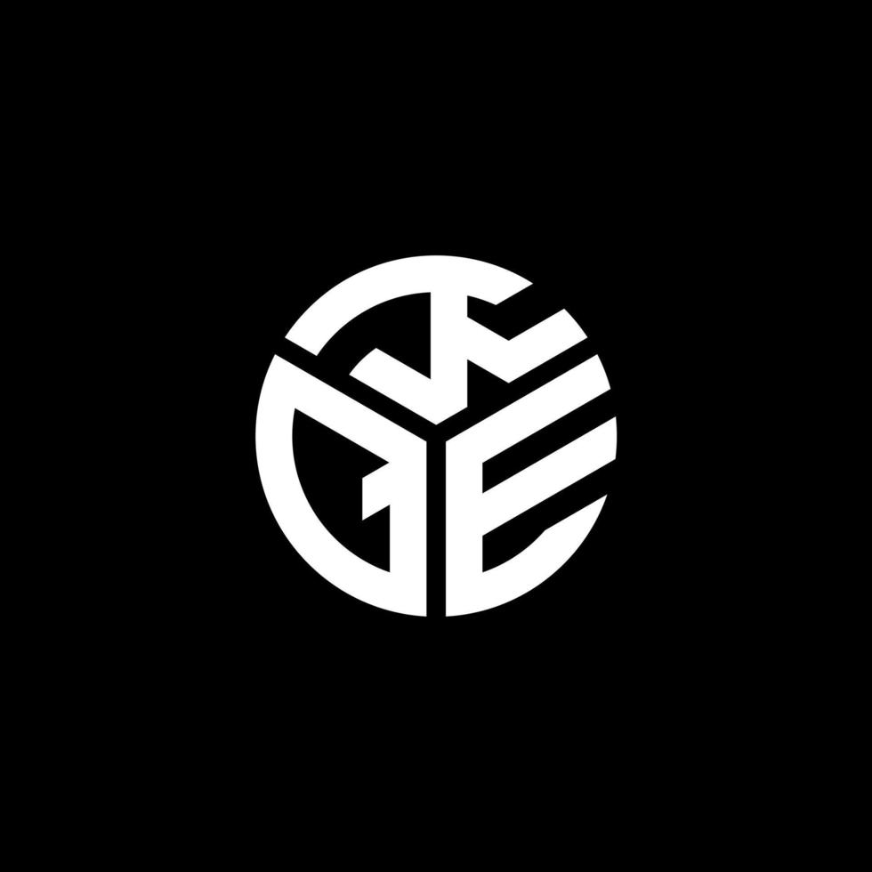 KQE letter logo design on black background. KQE creative initials letter logo concept. KQE letter design. vector
