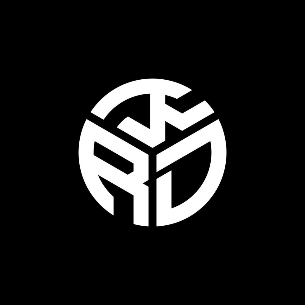 diseño del logotipo de la letra krd sobre fondo negro. concepto de logotipo de letra de iniciales creativas krd. diseño de letras krd. vector