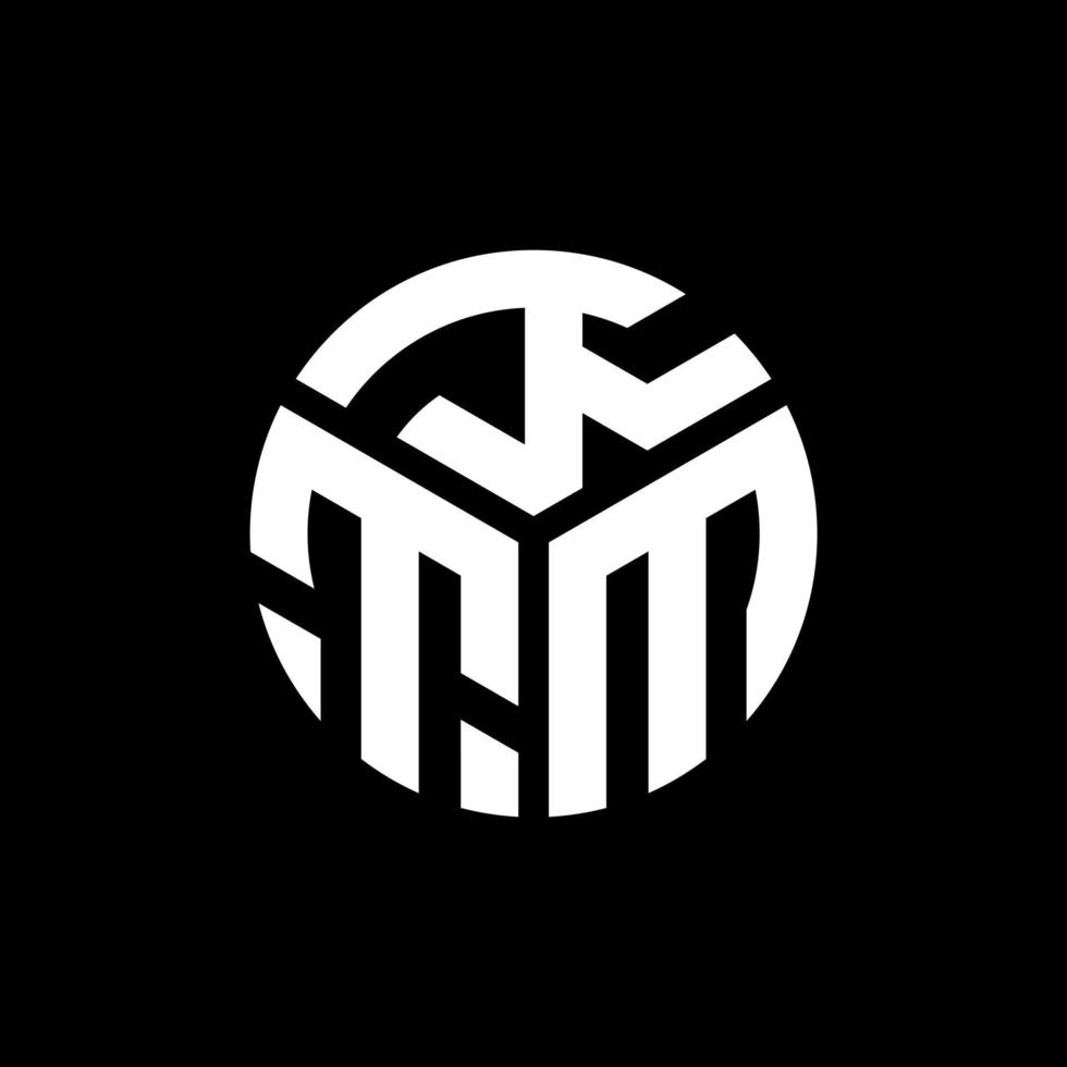 KTM letter logo design on black background. KTM creative initials letter logo concept. KTM letter design. vector
