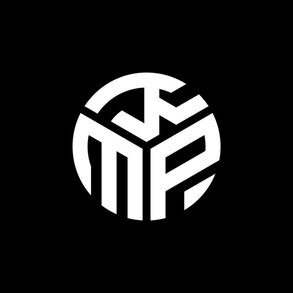 KMP letter logo design on black background. KMP creative initials letter logo concept. KMP letter design. vector