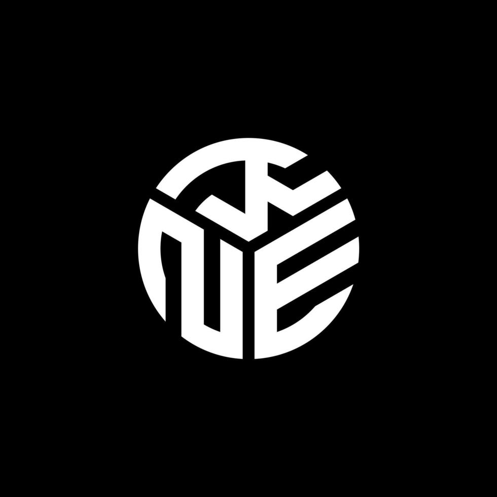 diseño de logotipo de letra kne sobre fondo negro. concepto de logotipo de letra de iniciales creativas kne. diseño de letras kne. vector