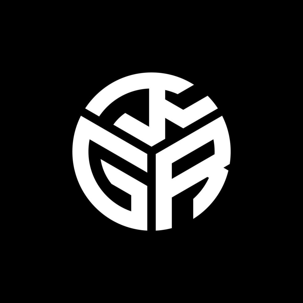 diseño de logotipo de letra kgr sobre fondo negro. concepto de logotipo de letra de iniciales creativas kgr. diseño de letra kgr. vector