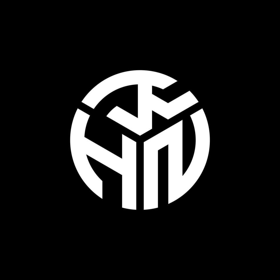 diseño del logotipo de la letra khn sobre fondo negro. concepto de logotipo de letra de iniciales creativas khn. diseño de letras khn. vector