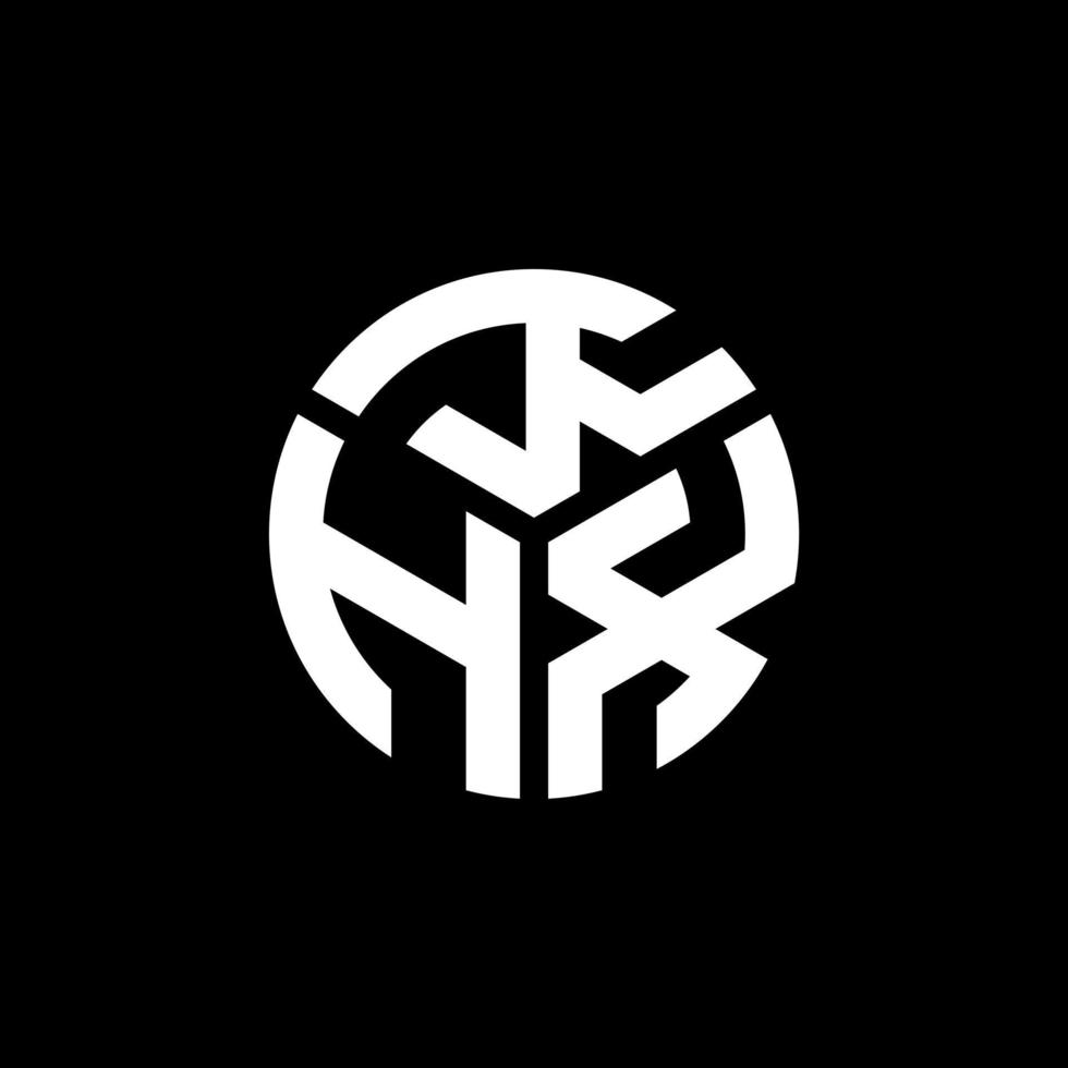 diseño del logotipo de la letra khx sobre fondo negro. concepto de logotipo de letra de iniciales creativas khx. diseño de letras khx. vector