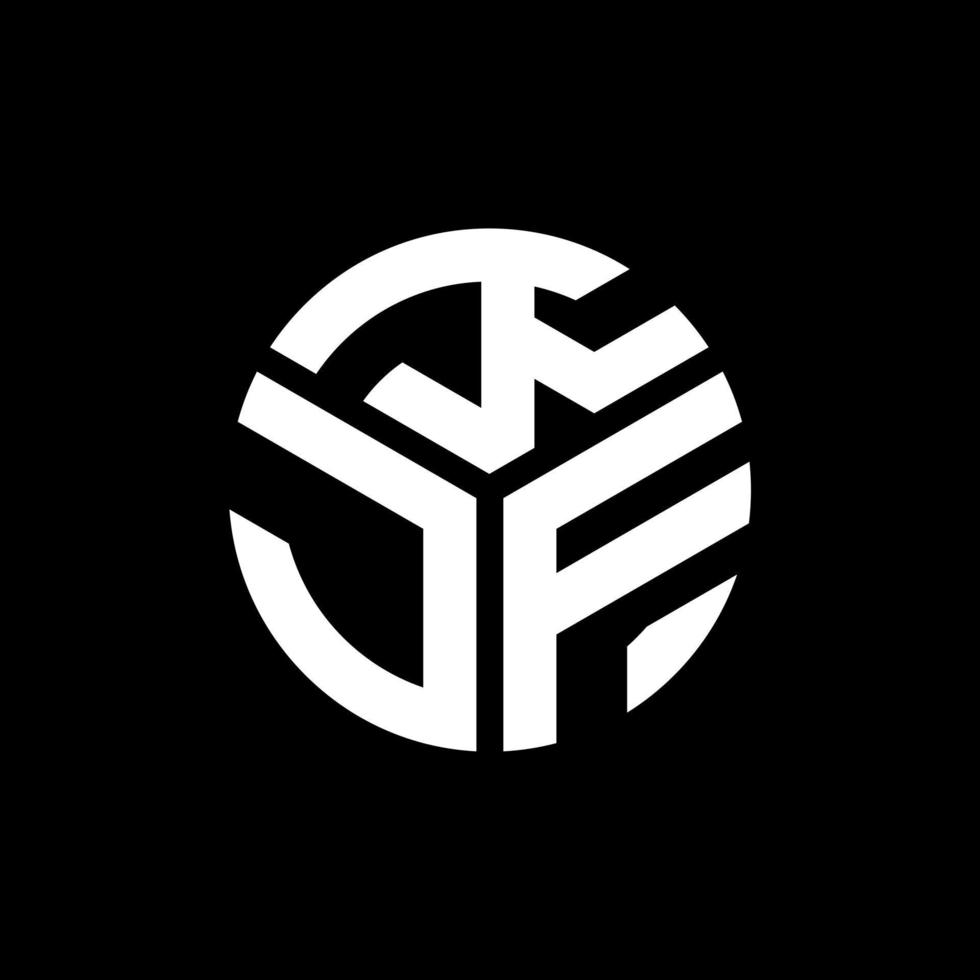KJF letter logo design on black background. KJF creative initials letter logo concept. KJF letter design. vector
