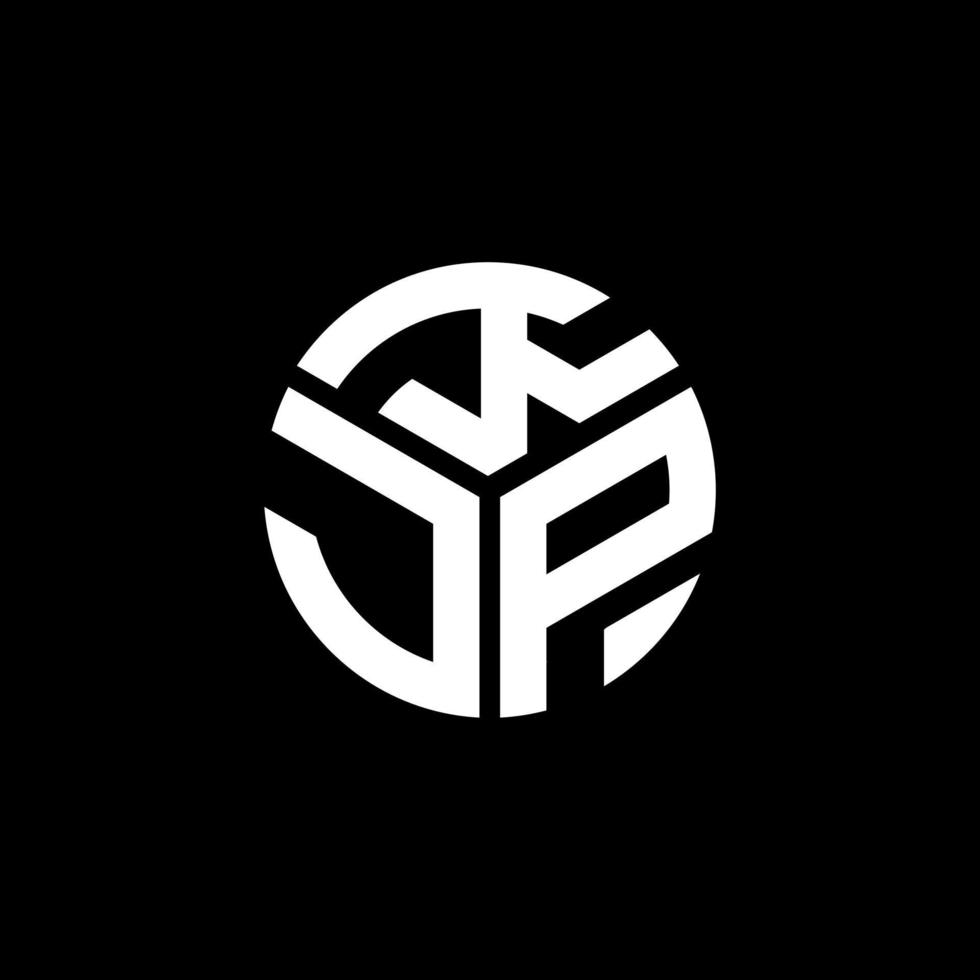 diseño de logotipo de letra kjp sobre fondo negro. concepto de logotipo de letra de iniciales creativas kjp. diseño de letras kjp. vector