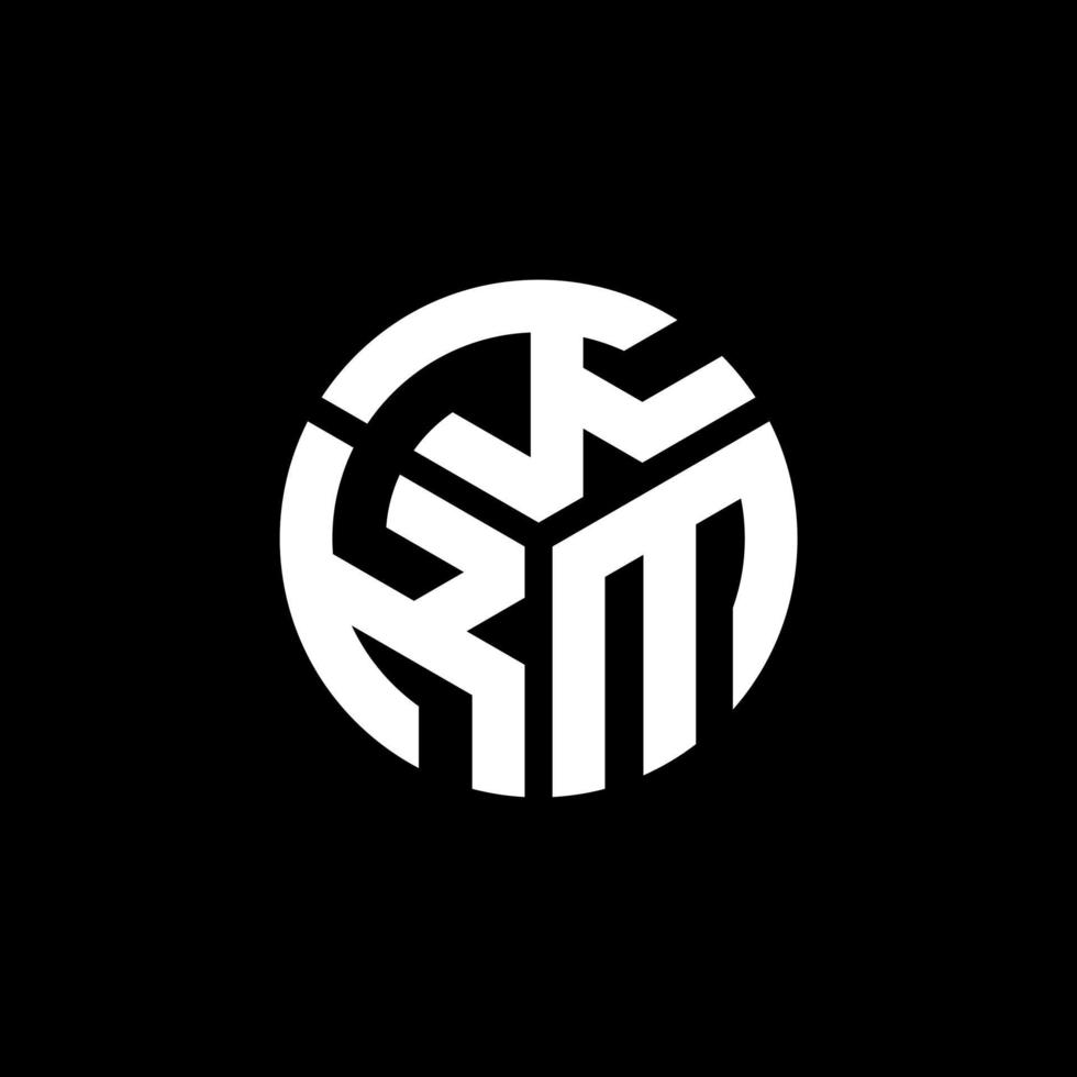 diseño del logotipo de la letra kkm sobre fondo negro. concepto de logotipo de letra de iniciales creativas kkm. diseño de letras kkm. vector