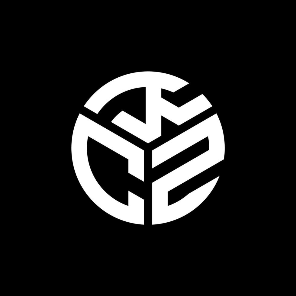 diseño de logotipo de letra kcz sobre fondo negro. concepto de logotipo de letra de iniciales creativas kcz. diseño de letras kcz. vector
