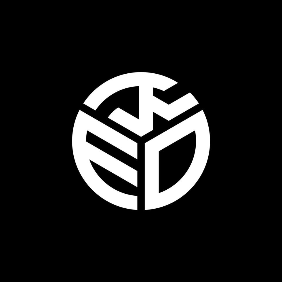 KEO letter logo design on black background. KEO creative initials letter logo concept. KEO letter design. vector