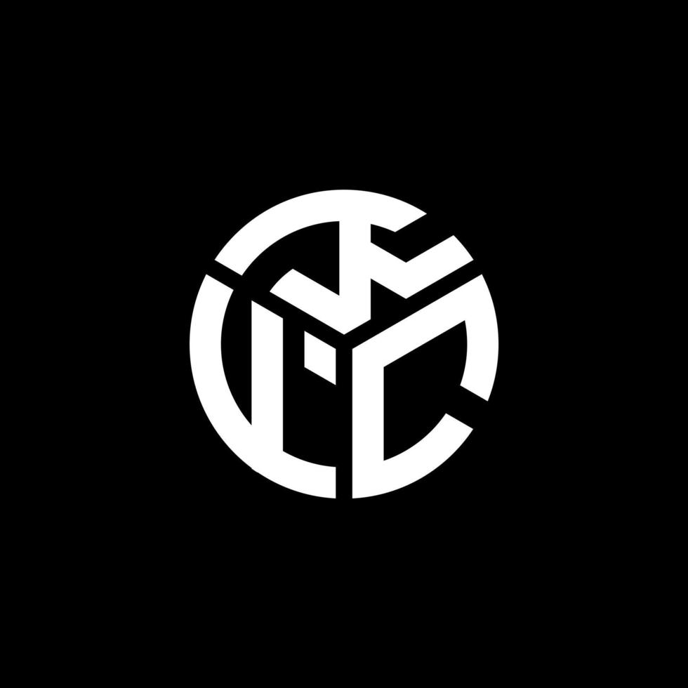 KFC letter logo design on black background. KFC creative initials letter logo concept. KFC letter design. vector