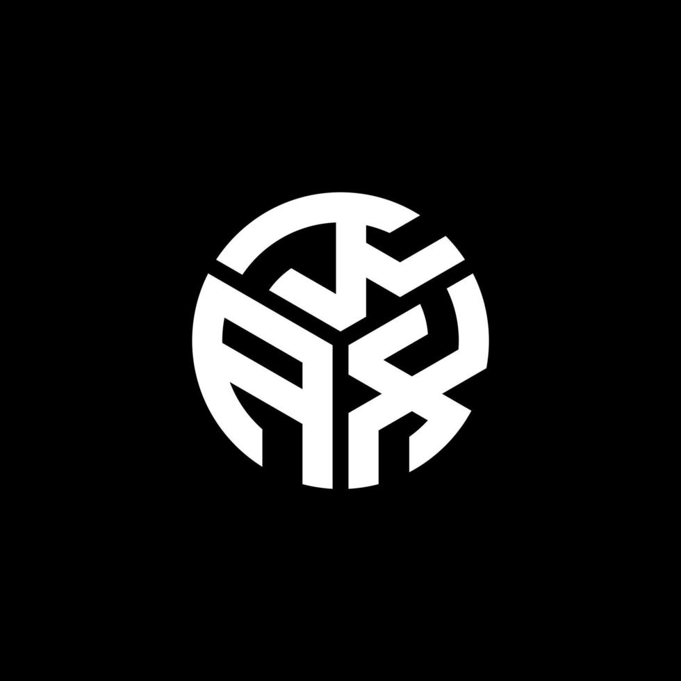 diseño del logotipo de la letra kax sobre fondo negro. concepto de logotipo de letra de iniciales creativas kax. diseño de letras kax. vector