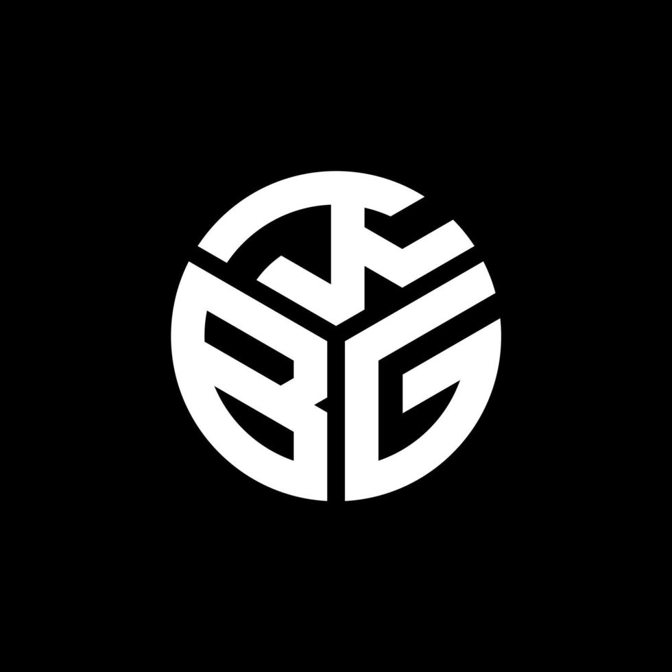 diseño de logotipo de letra kbg sobre fondo negro. concepto de logotipo de letra de iniciales creativas kbg. diseño de letras kbg. vector