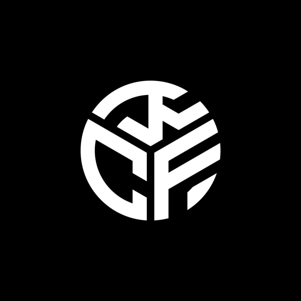 KCF letter logo design on black background. KCF creative initials letter logo concept. KCF letter design. vector
