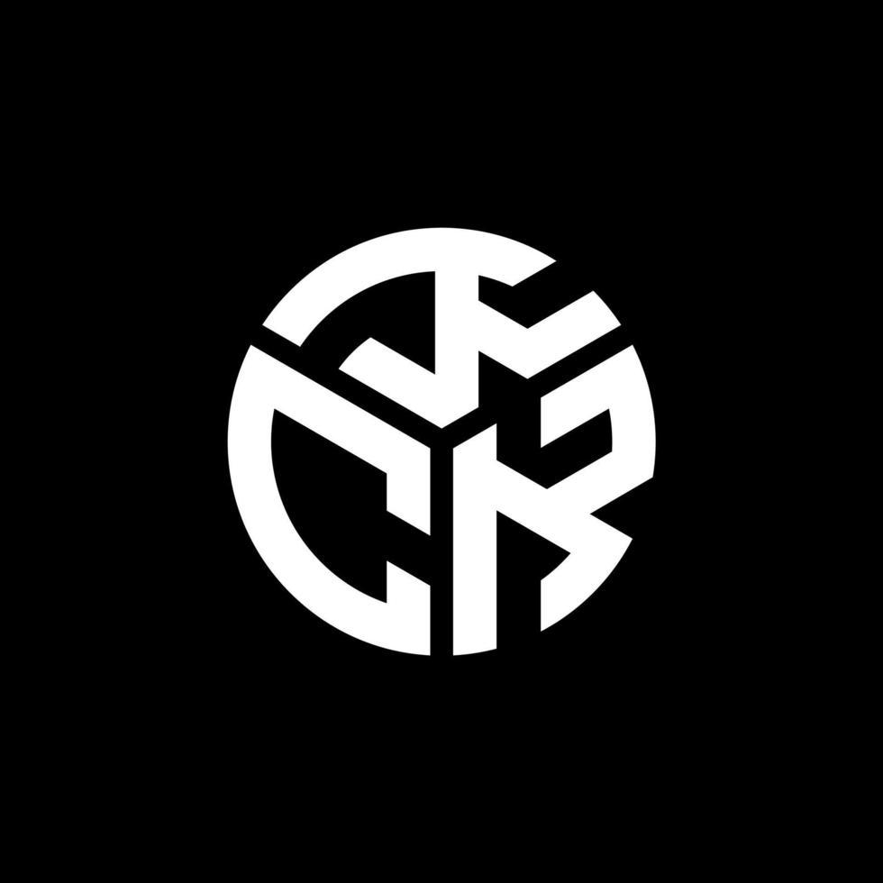 diseño del logotipo de la letra kck sobre fondo negro. concepto de logotipo de letra inicial creativa kck. diseño de letras kck. vector