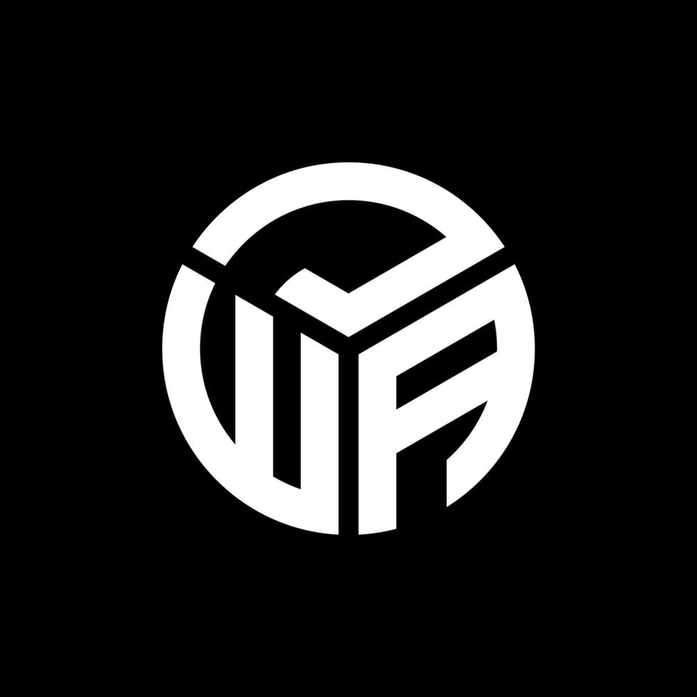 diseño del logotipo de la letra jwa sobre fondo negro. concepto de logotipo de letra inicial creativa jwa. diseño de letras jwa. vector